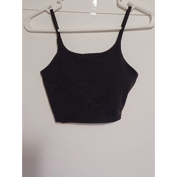 ODOH Tops - ODOH Womens Size Small Crop Black Yoga Tank Top Support For A/B Cup